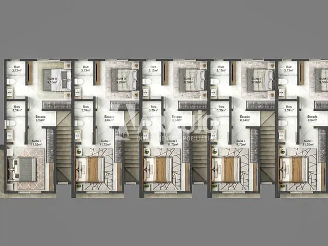 Casa com 70m² 2 quartos e 2 banheiros, à venda, no bairro Gravatá em Navegantes