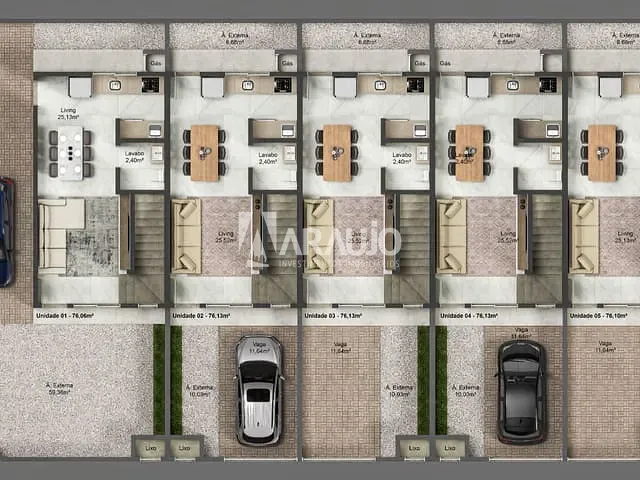 Casa com 70m² 2 quartos e 2 banheiros, à venda, no bairro Gravatá em Navegantes