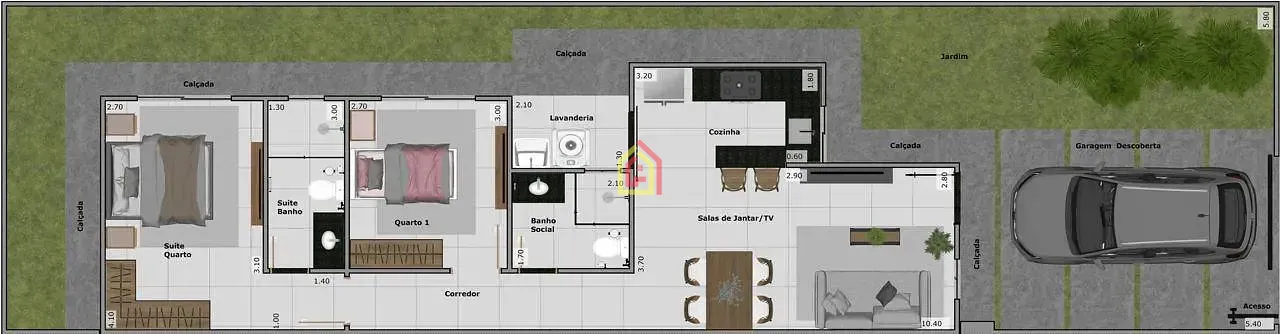 Casa à venda com 2 quartos, 1 suíte, 1 vaga e 62m² no Nova Marabá, Marabá (PA) — foto 7 de 7