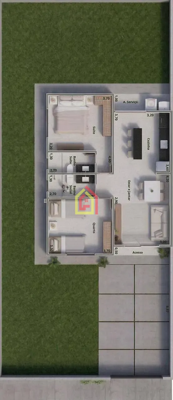 Casa à venda com 2 quartos, 1 suíte, 1 vaga e 69m² no Nova Marabá, Marabá (PA) — foto 8 de 8
