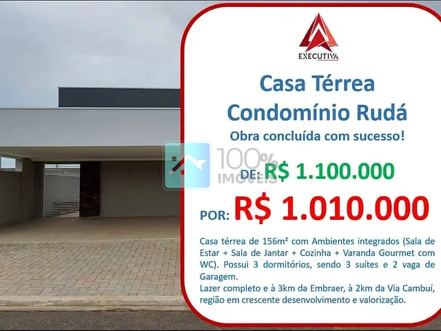 Casa com 252m² 3 quartos e 4 banheiros, à venda, no bairro Loteamento Floresta em São José dos Campos