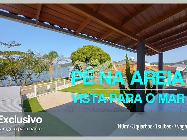 Casa com 351m² 3 quartos e 3 banheiros, à venda, no bairro Praia de Fora em Palhoça