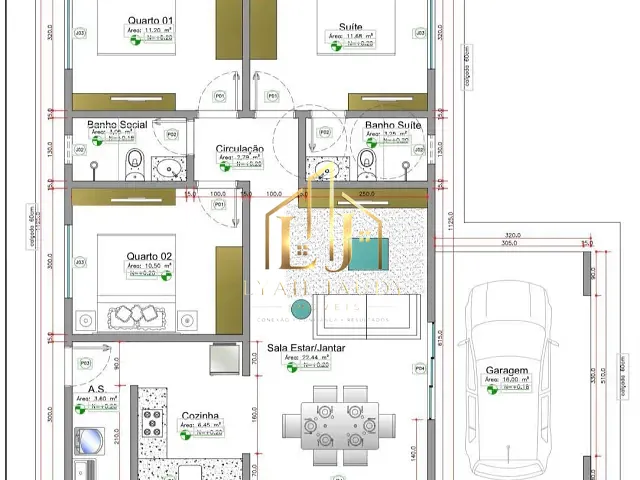 Casa com 360m² 3 quartos e 2 banheiros, à venda, no bairro Bom clima em Chapada dos Guimarães
