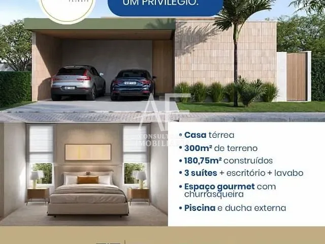 Casa com 300m² 3 quartos e 3 banheiros, à venda, no bairro Condomínio Ouro Ville em Taubaté