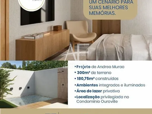 Casa com 300m² 3 quartos e 3 banheiros, à venda, no bairro Condomínio Ouro Ville em Taubaté