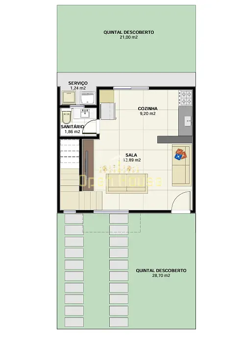 Casa, 2 quartos, 68 m² - Foto 4