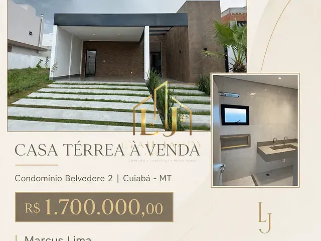 Casa com 300m² 3 quartos e 2 banheiros, à venda, no bairro Jardim Imperial em Cuiabá