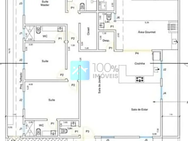 Casa com 300m² 3 quartos e 5 banheiros, à venda, no bairro Recanto dos Eucaliptos em São José dos Campos