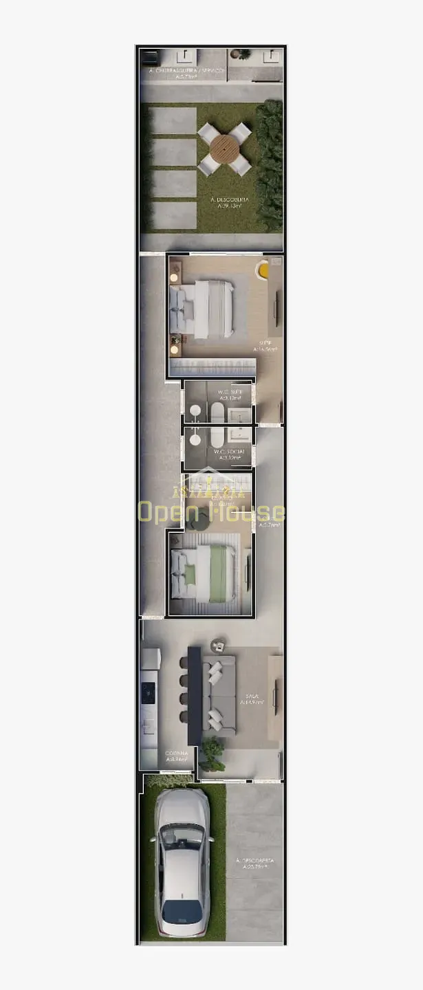 Casa, 2 quartos, 72 m² - Foto 2