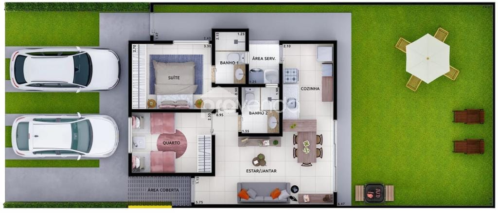 Casa, 2 quartos, 58 m² - Foto 27