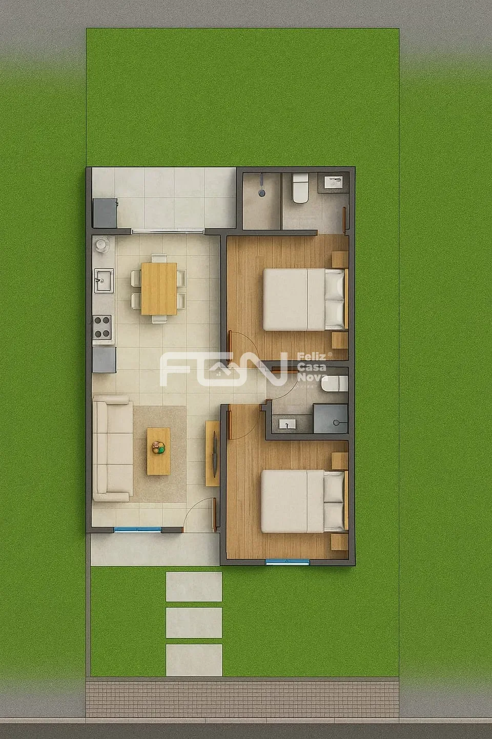 Casa, 1 quarto, 10 m² - Foto 2