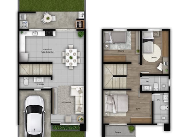 Casa 3 quartos e 3 banheiros, à venda, no bairro Uvaranas em Ponta Grossa