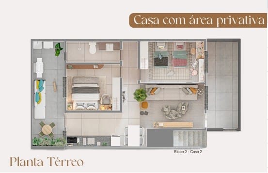 Casa, 2 quartos, 50 m² - Foto 6
