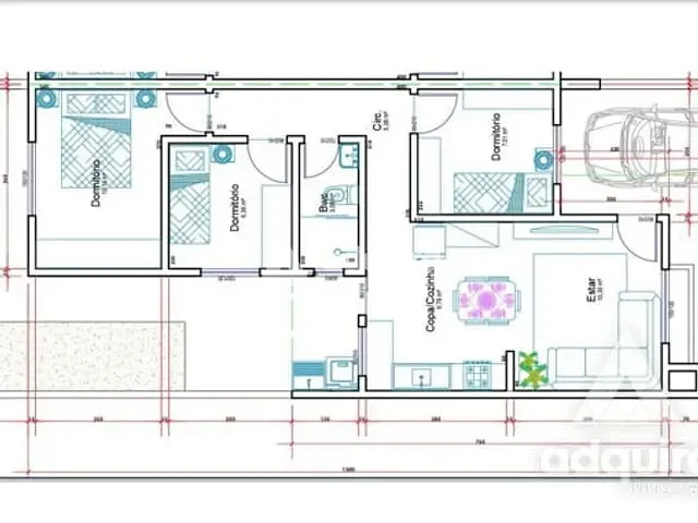 Casa com 150m² 3 quartos e 1 banheiro, à venda, no bairro Cará-cará em Ponta Grossa