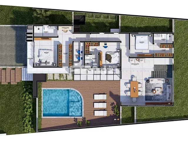 Casa 3 quartos e 4 banheiros, à venda, no bairro Alphaville (Abrantes) em Camaçari