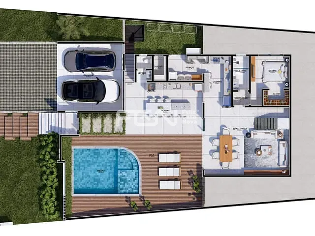 Casa 3 quartos e 4 banheiros, à venda, no bairro Alphaville (Abrantes) em Camaçari