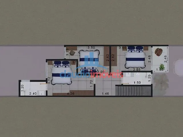 Casa 3 quartos e 1 banheiro, à venda, no bairro Colônia Santo Antônio em Barra Mansa