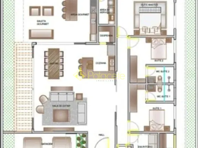Casa com 540m² 3 quartos e 5 banheiros, à venda, no bairro Bairro do Grama em Caçapava