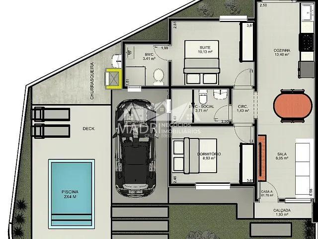 Casa 2 quartos e 1 banheiro, à venda, no bairro Forquilhas em São José