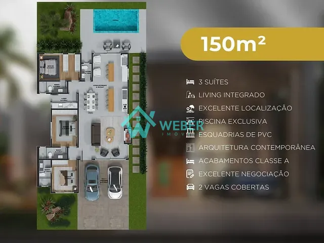 Casa 3 quartos e 3 banheiros, à venda, no bairro Curumim em Capão da Canoa