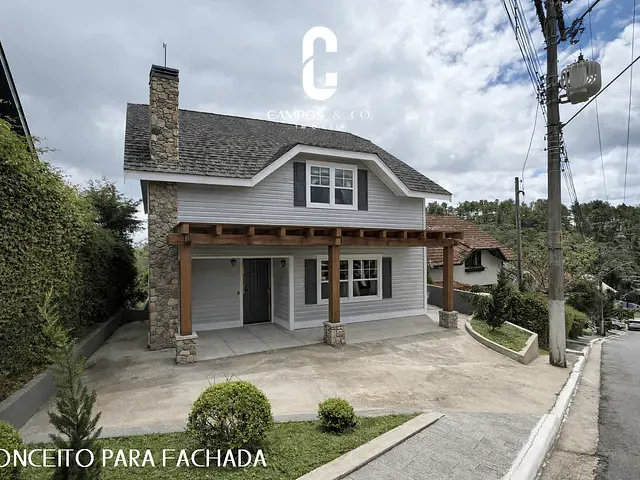 Casa com 350m² 3 quartos e 3 banheiros, à venda, no bairro Vila Pora em Campos do Jordão
