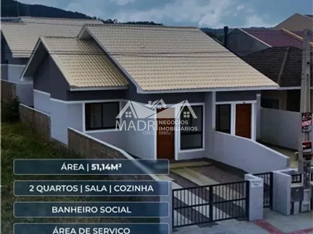 Casa com 100m² 2 quartos e 1 banheiro, à venda, no bairro Forquilhas em São José