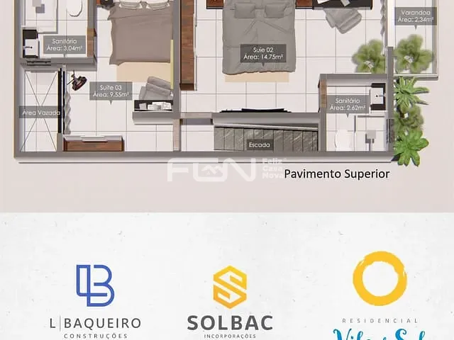 Casa 3 quartos e 3 banheiros, à venda, no bairro Ipitanga em Lauro de Freitas