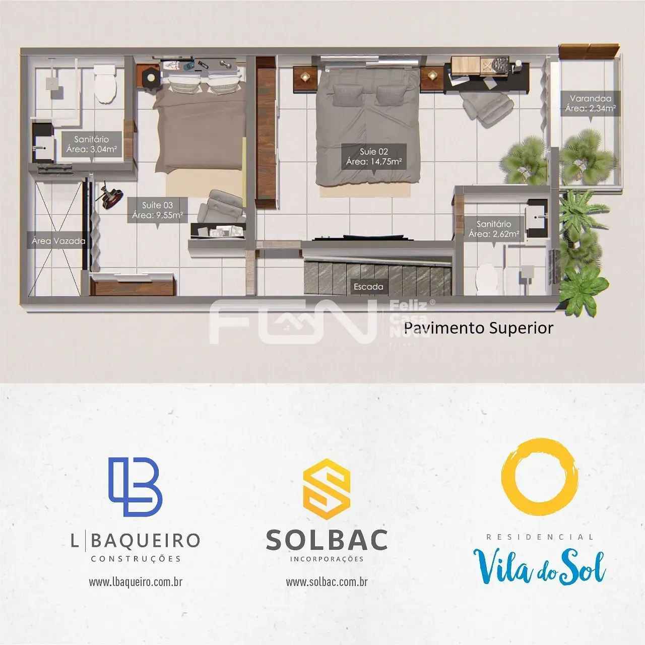 Casa, 3 quartos, 90 m² - Foto 1