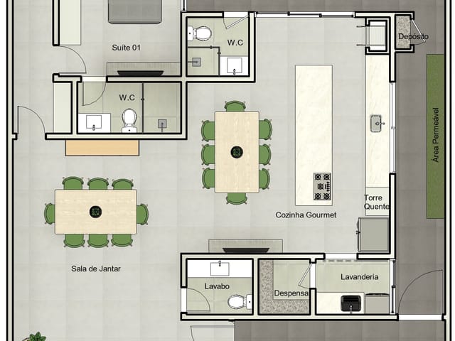 Casa com 330m² 3 quartos e 2 banheiros, à venda, no bairro Parque Brasil 500 em Paulínia