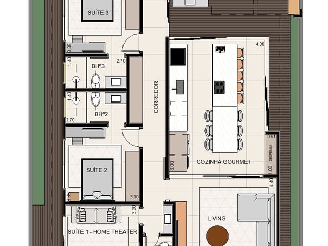 Casa com 363m² 4 quartos e 2 banheiros, à venda, no bairro Parque Brasil 500 em Paulínia