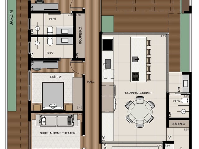 Casa com 363m² 4 quartos e 2 banheiros, à venda, no bairro Parque Brasil 500 em Paulínia