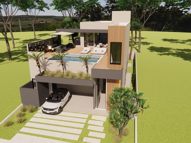 Casa com 330m² 3 quartos e 2 banheiros, à venda, no bairro Parque Brasil 500 em Paulínia