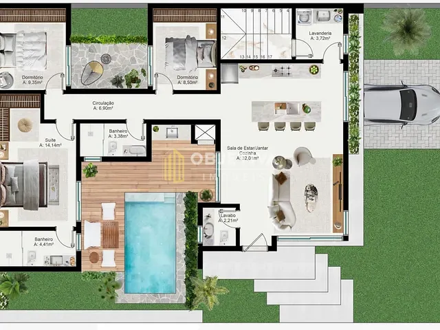 Casa com 230m² 3 quartos e 3 banheiros, à venda, no bairro FIRENZE em Campo Bom