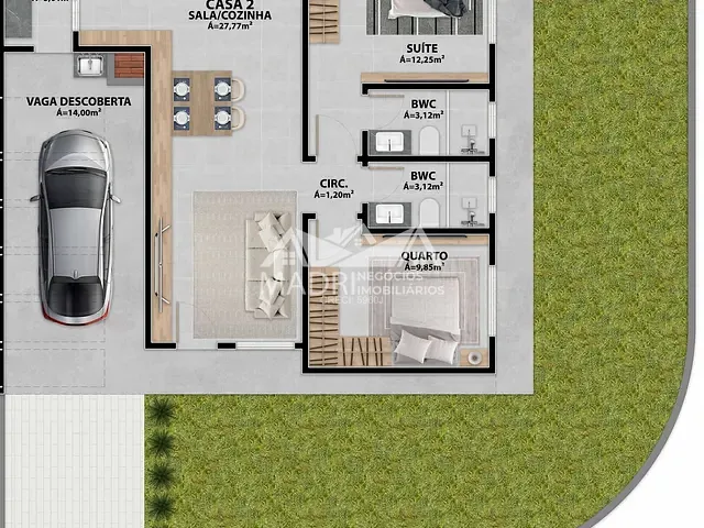 Casa 2 quartos e 2 banheiros, à venda, no bairro Forquilhas em São José