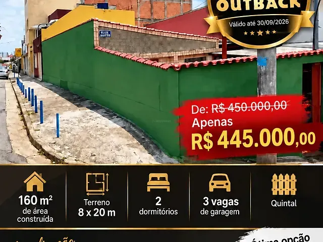 Casa 2 quartos e 1 banheiro, à venda, no bairro Vila Palmares em Santo André