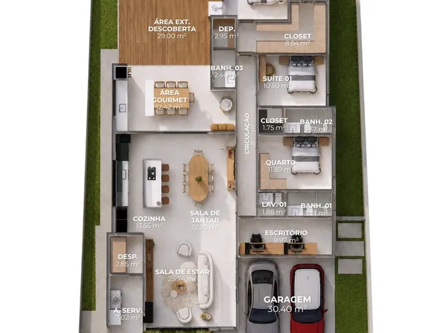 Casa com 473m² 3 quartos e 4 banheiros, à venda, no bairro Alphaville em Rio das Ostras