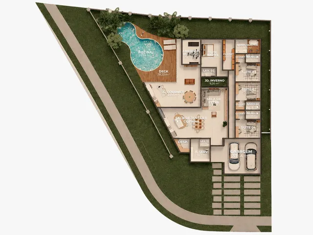 Casa com 600m² 4 quartos e 5 banheiros, à venda, no bairro Alphaville em Rio das Ostras