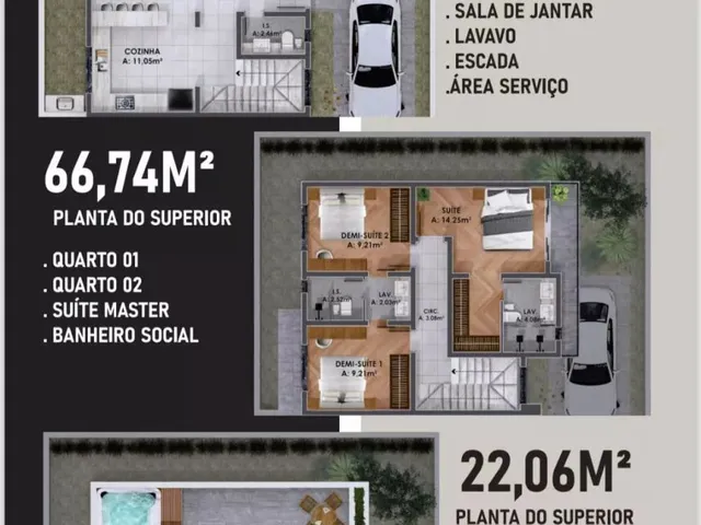 Casa 3 quartos e 4 banheiros, à venda, no bairro Uberaba em Curitiba