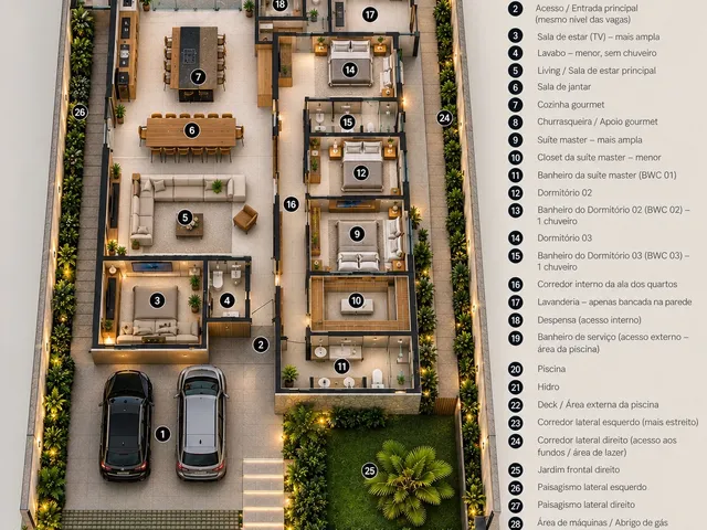 Casa com 450m² 3 quartos e 4 banheiros, à venda, no bairro Alphaville em Rio das Ostras