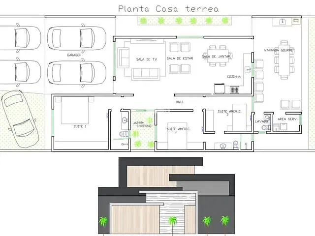Casa com 290m² 3 quartos e 3 banheiros, à venda, no bairro Jardim América em Goiânia