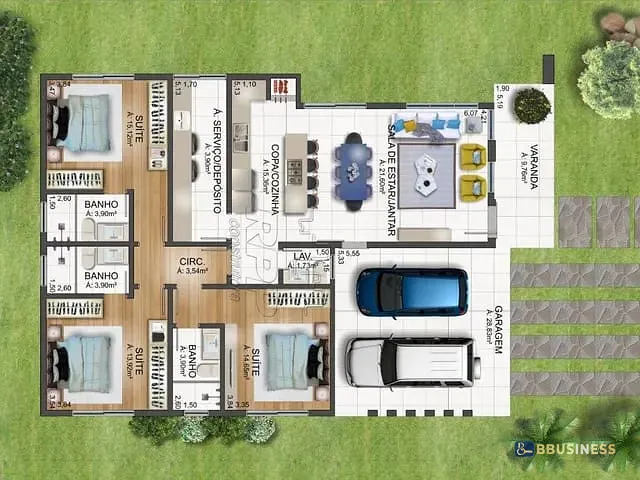 Casa 3 quartos e 3 banheiros, à venda, no bairro Diamantino em Caxias do Sul