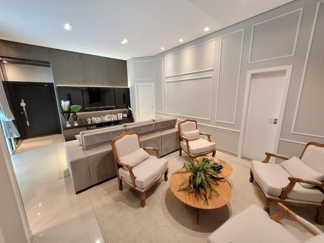 Foto do Casa - Casa à venda, Gleba Palhano - Condomínio Royal Maison - 3 Quartos sendo 1 suíte - 2 Demi-suítes - Lavabo - Armários - Ar-condicionado - Garagem | Guepardo Imob