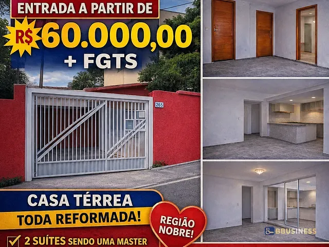 Casa com 140m² 3 quartos e 3 banheiros, à venda, no bairro Vila Bastos em Santo André