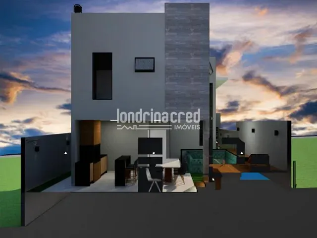 Casa com 259m² 3 quartos e 5 banheiros, à venda, no bairro CONDOMÍNIO ARANGUÁ em Londrina