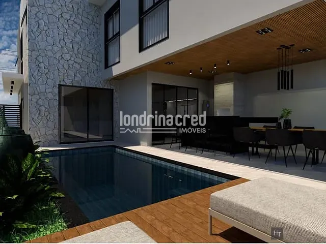 Casa com 259m² 3 quartos e 4 banheiros, à venda, no bairro CONDOMÍNIO ARANGUÁ em Londrina