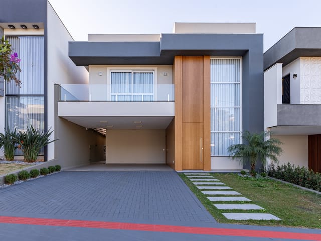 Foto do Casa - Sobrado porteira fechada no condomínio Bella Vittá com 3 Suítes, gourmet e piscina , Londrina, PR | Imobiliária GEUM