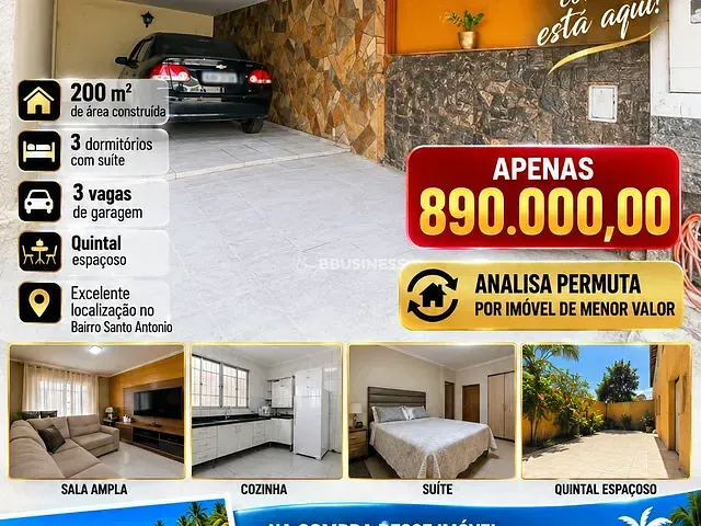 Casa 3 quartos e 2 banheiros, à venda, no bairro Santo Antônio em São Caetano do Sul