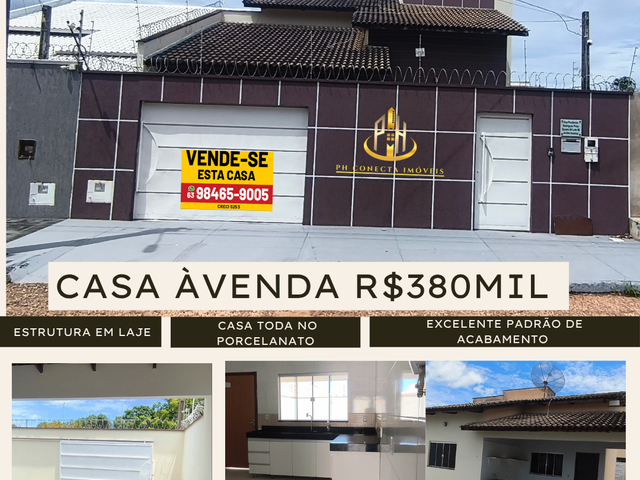 Casa 2 quartos e 1 banheiro, à venda, no bairro Jardim America em Porto Nacional