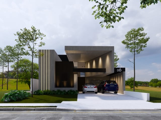 Foto do Casa - Espetacular casa de 3 suítes, alto padrão, fino acabamento, pé direito alto, conforto e segurança!. Em condomínio com lazer completo e segurança 24h! | Hermes Imóveis