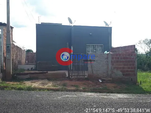 Casa com 53m² 2 quartos e 1 banheiro, à venda, no bairro CONJUNTO HABITACIONAL NOSSA SENHORA em Guaimbe